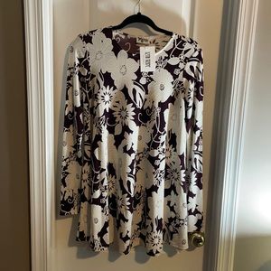 Show Me Your Mumu | Tunic | burgundy off white|new